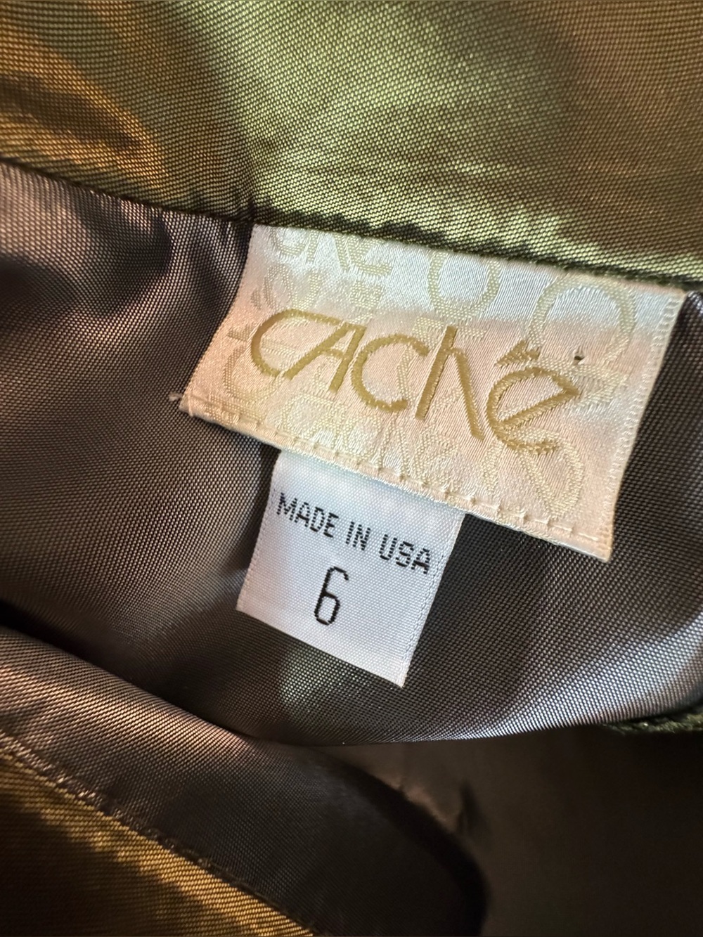 Rare Cache Vintage Y2K Gold Satin A-Line Maxi Skirt Size 0 - Picture 4 of 5